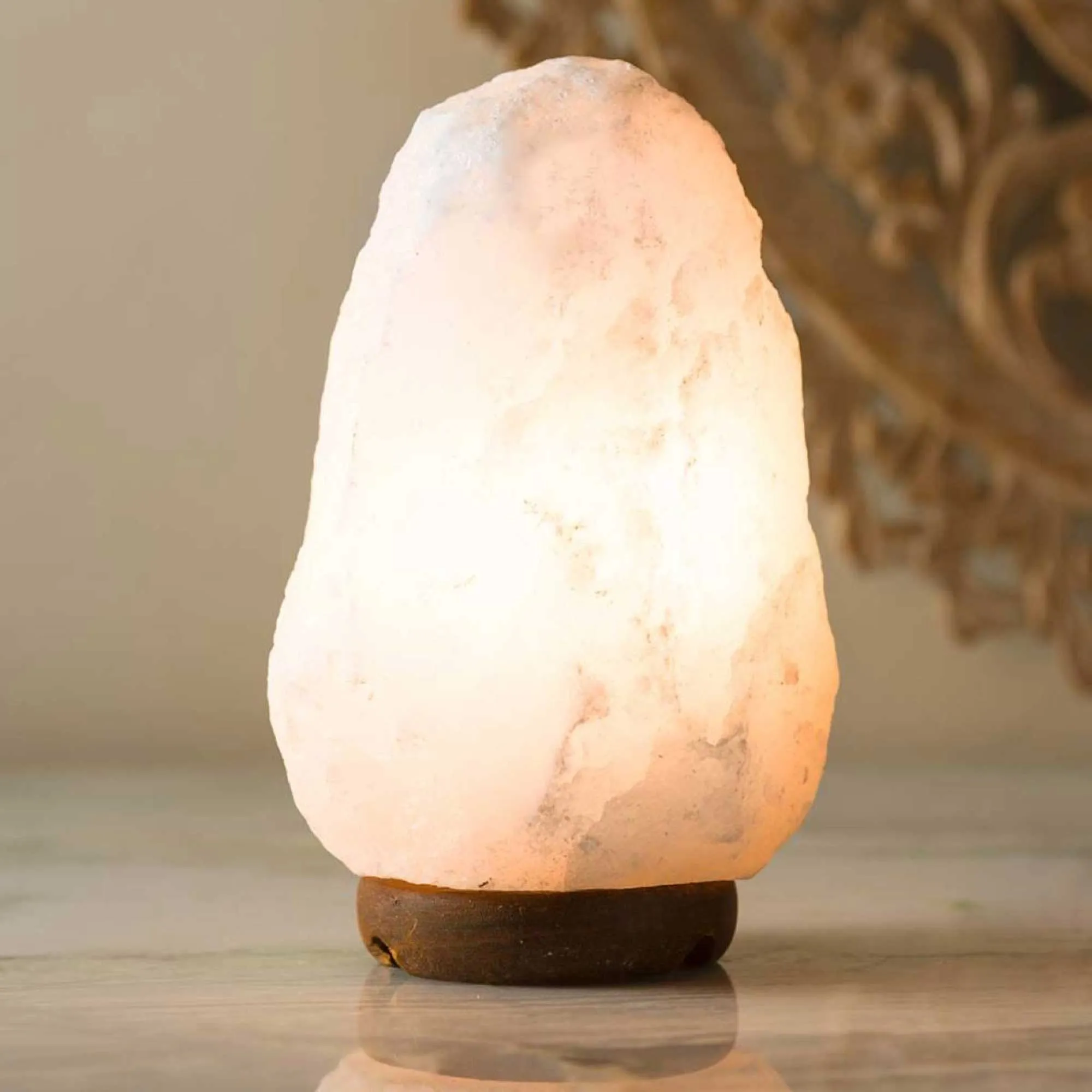 12V 12W 1-2 kg Himalayan White Salt Lamp | Natural Crystal Rock Unique Shape Lamp