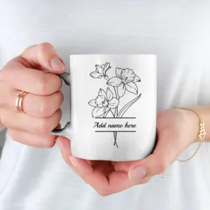 15oz Personalized Daffodil Mug