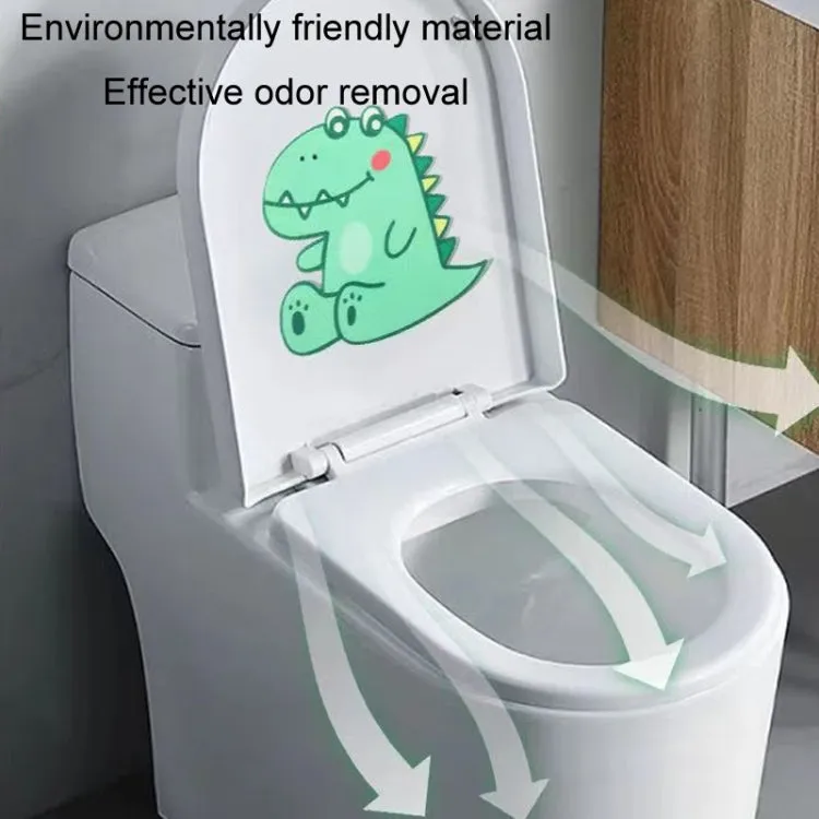 4pcs Bathroom Toilet Deodorant Stickers Felt Cute Cartoon Aromatherapy Decorative Wall Stickers, 22x18cm