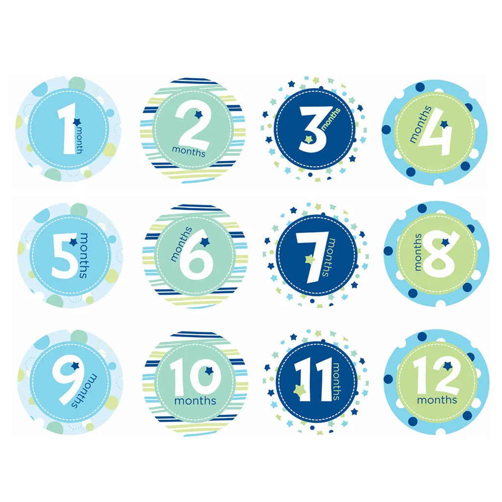 Baby Milestone Stickers - Boys