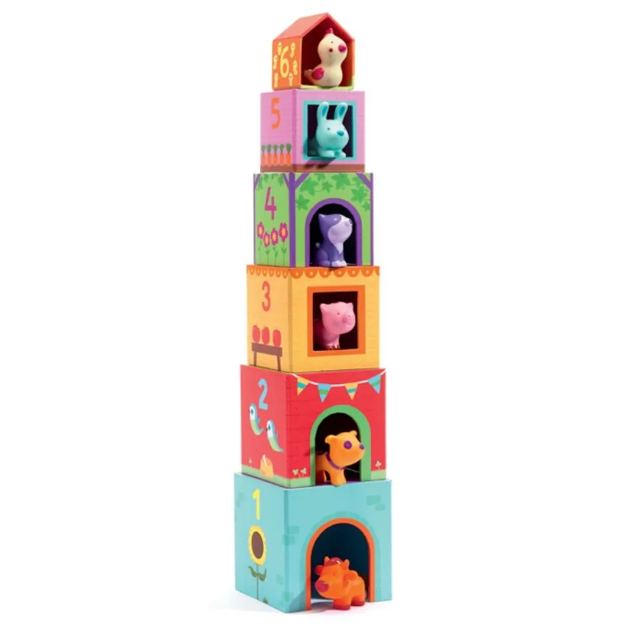 Djeco - Topanifarm Stacking Blocks