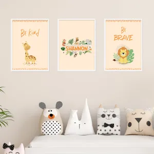 Doodle's Wall Frames - Baby Animals (Set Of 3) Style 1