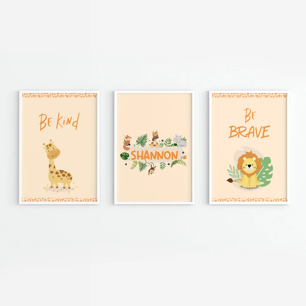 Doodle's Wall Frames - Baby Animals (Set Of 3) Style 1