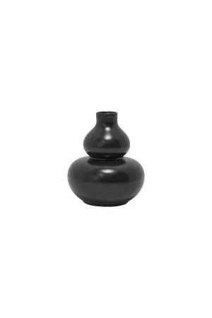 Double Gourd Mini Bud Vase, Black