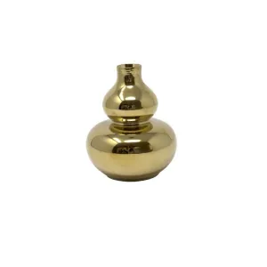 Double Gourd Mini Gold Vase