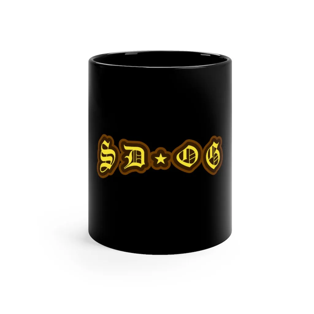 SDOG Black Coffee Mug, 11oz