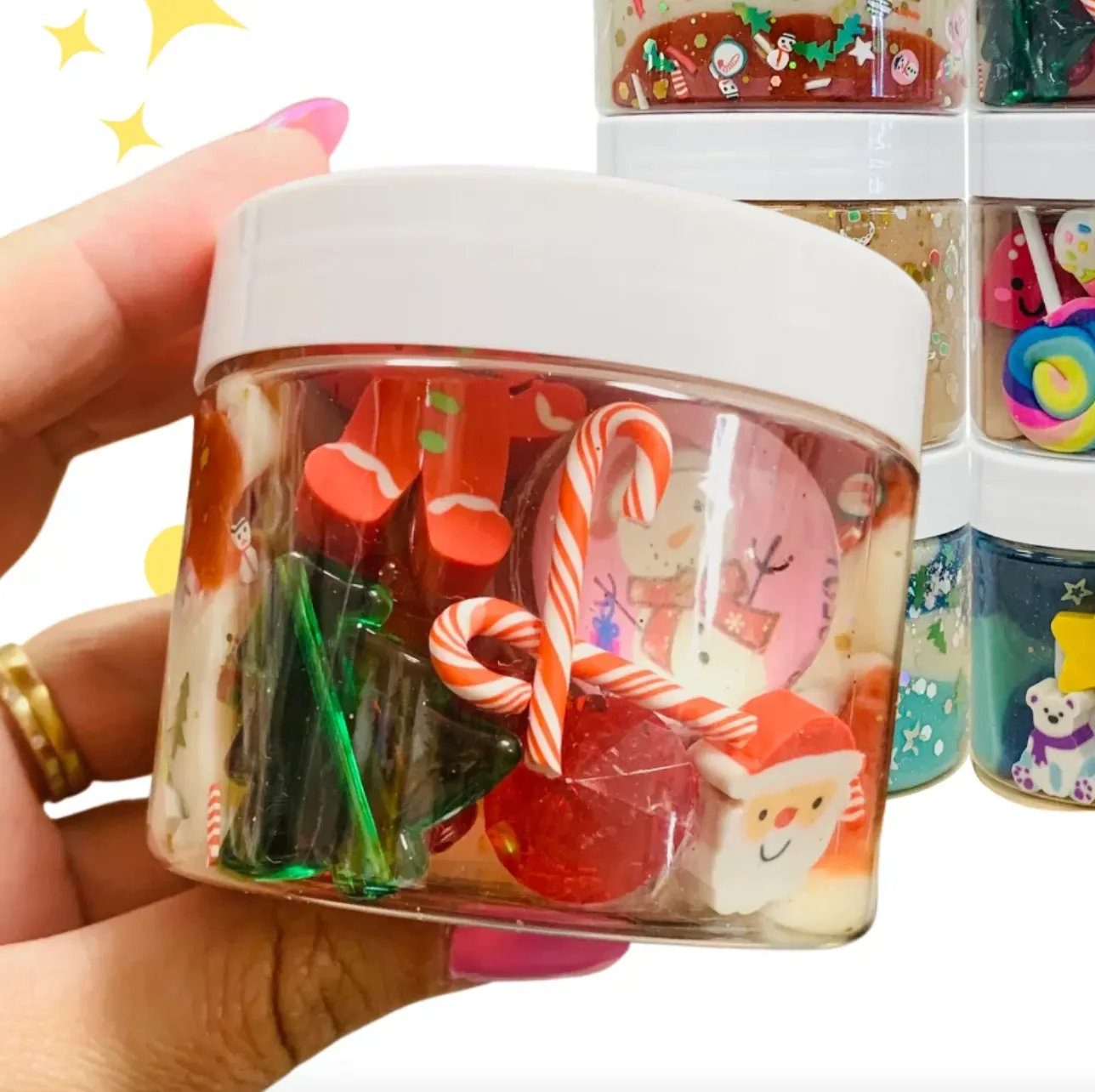 Sensory Dough Magical Jars - Winter/Holiday Varieties