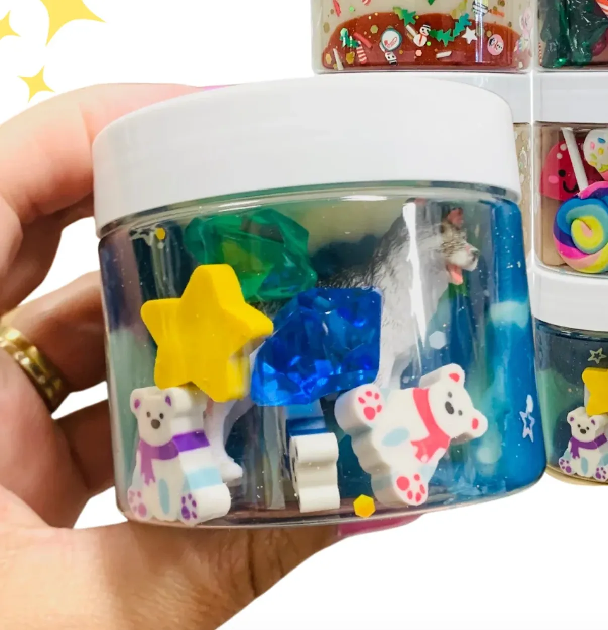 Sensory Dough Magical Jars - Winter/Holiday Varieties
