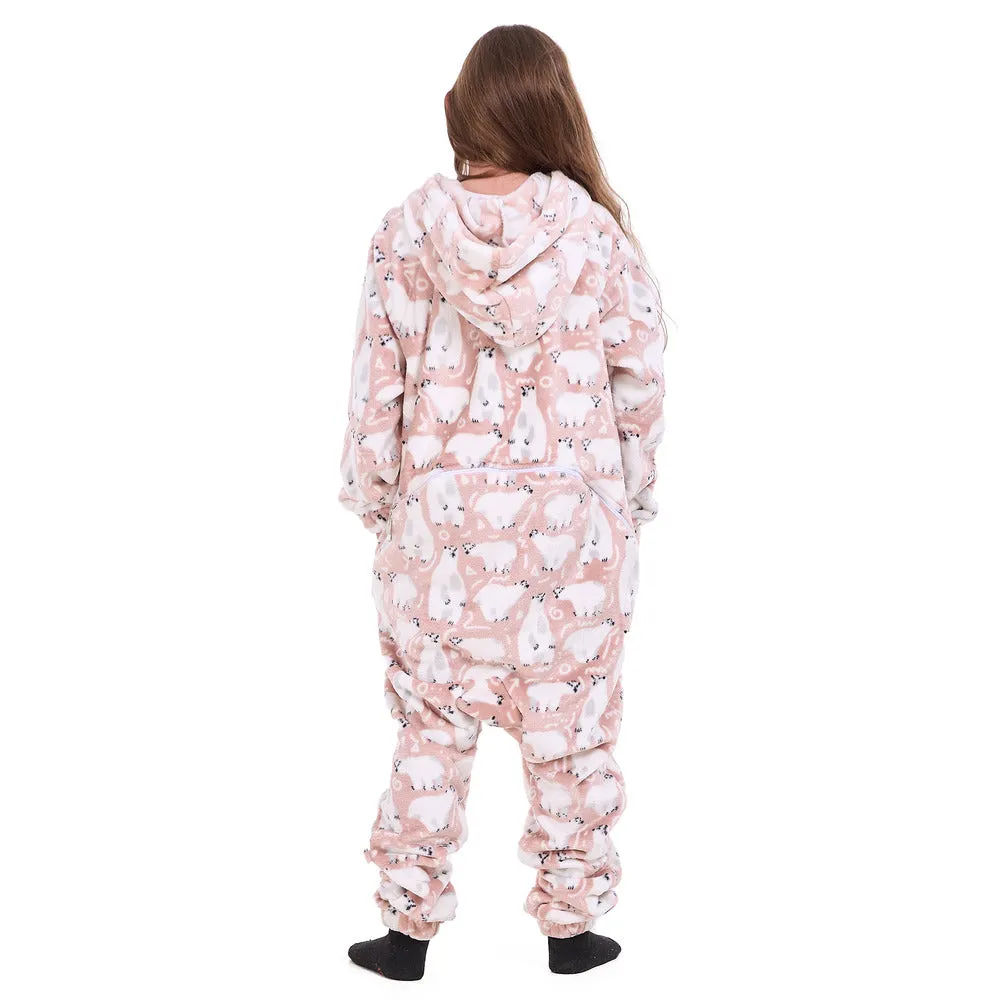 Snuggs Kids Blanket Onesie Cashmere Polar Bear