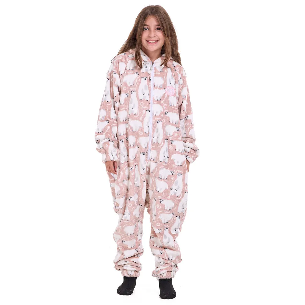 Snuggs Kids Blanket Onesie Cashmere Polar Bear