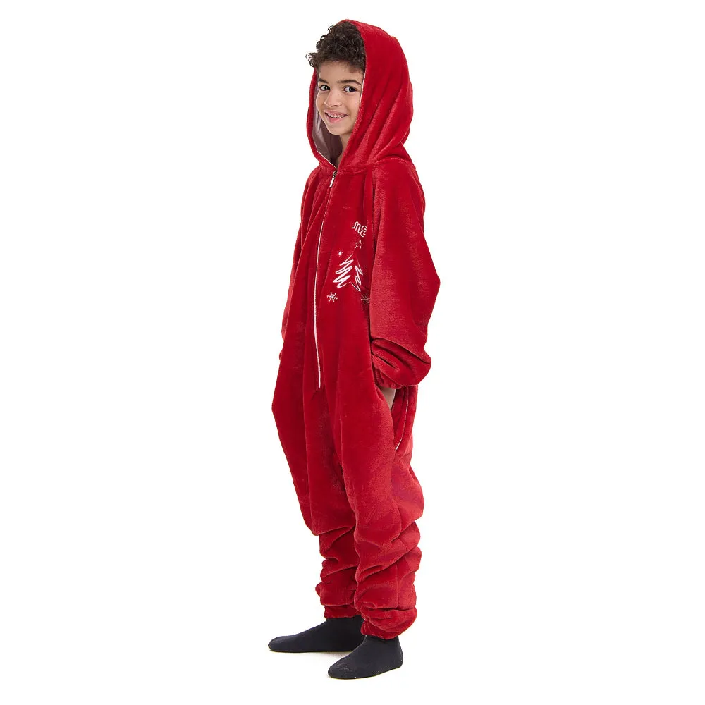 Snuggs Kids Blanket Onesie Christmas Red