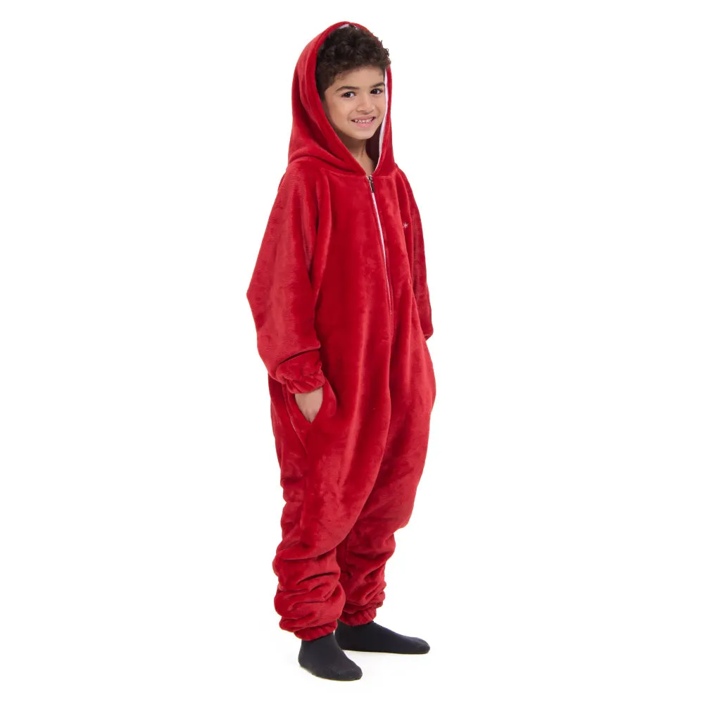 Snuggs Kids Blanket Onesie Christmas Red