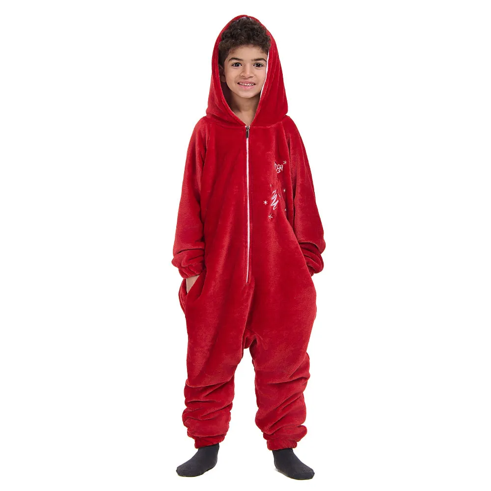 Snuggs Kids Blanket Onesie Christmas Red