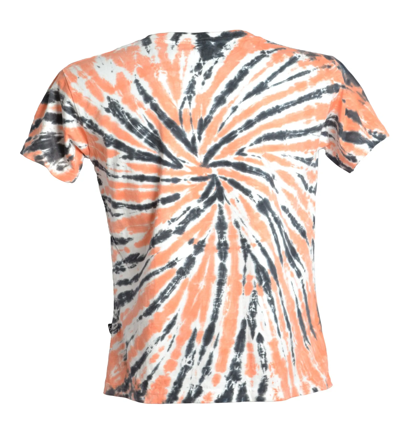 T-shirt tie dye blanc - noir - orange