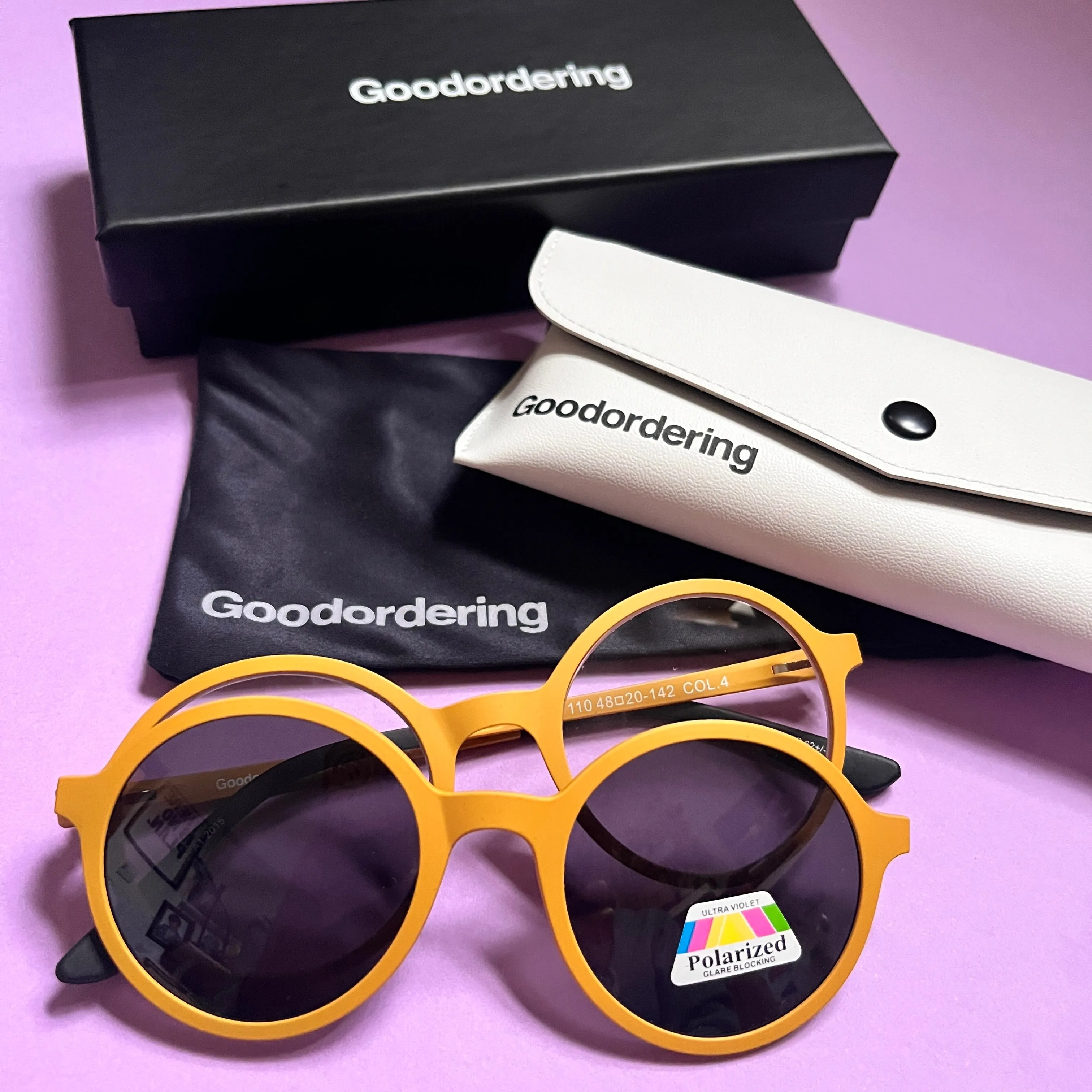 Yellow magnetic glasses and sunglasses  1.5 readers Goodordering