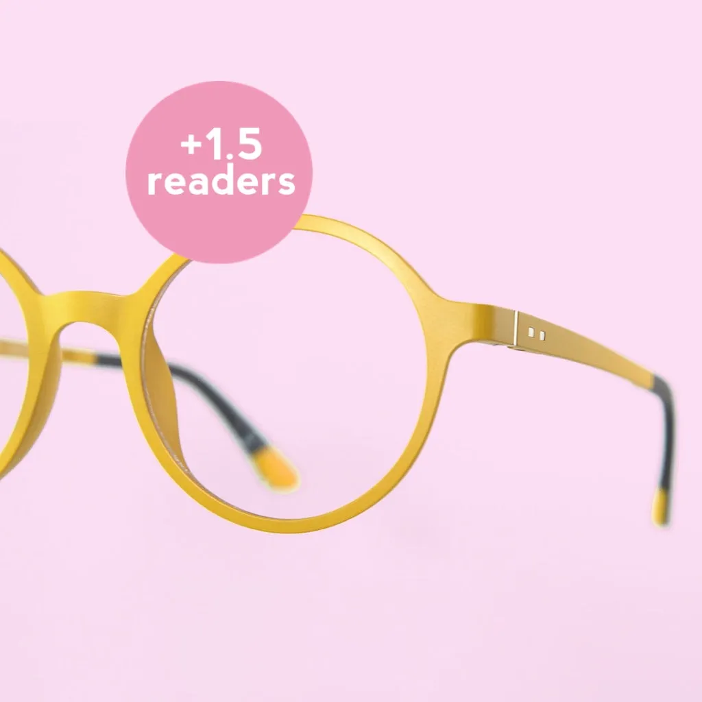 Yellow magnetic glasses and sunglasses  1.5 readers Goodordering